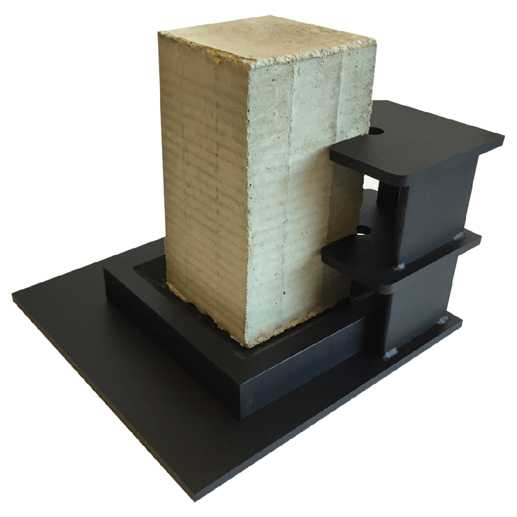 Soporte y placa para tapado de prisma de lechada