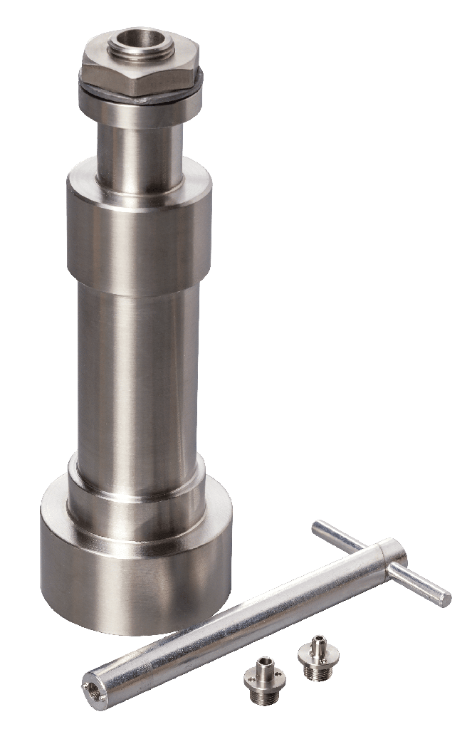 Tubo viscosímetro Saybolt de acero inoxidable con orificio universal y para furol, incluye llave