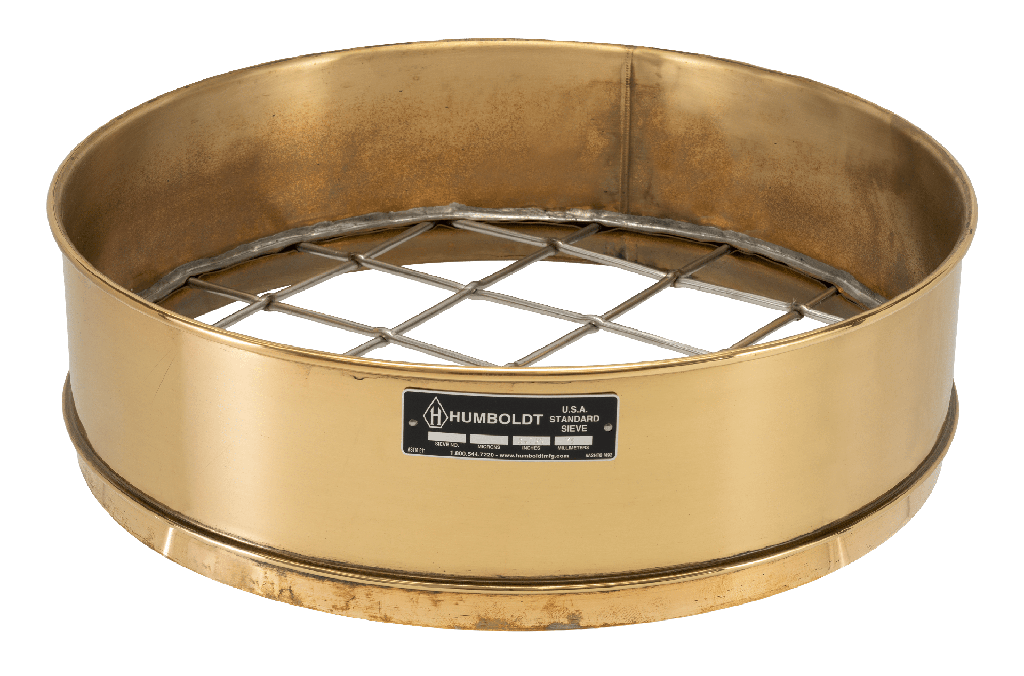 Tamiz de cribado de 45,7 cm de diámetro, malla de acero inoxidable y marco de latón