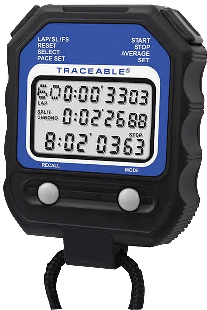 Cronómetro digital, calibrado con 60 memorias