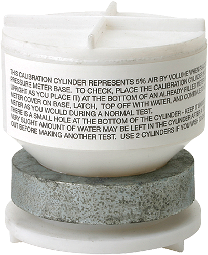 Calibrador de medidor de aire de hormigón (5%), plástico