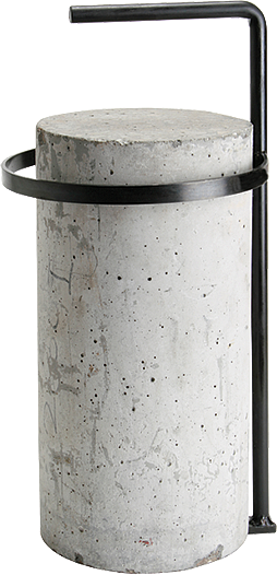 Portacilindros de hormigón (tipo cuna)