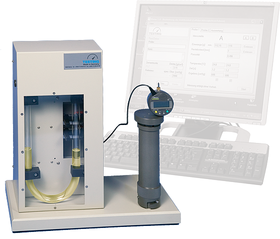 Aparato blaine, dyckerhoff, controlado por PC