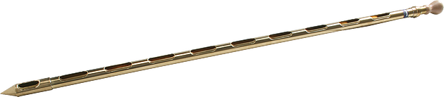 Muestreador de tubo con particiones, cemento a granel