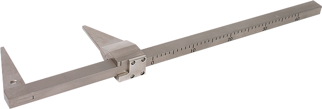 Calibrador, comprobación del diámetro del mortero