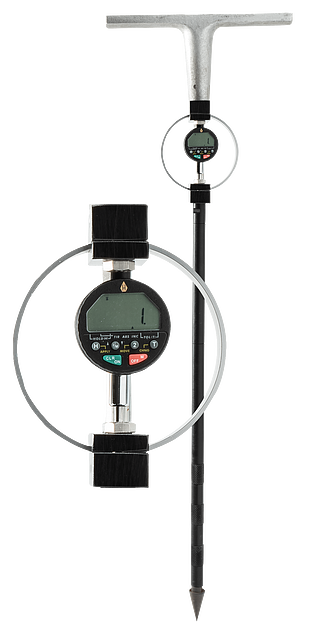 Penetrometro de cono, cuerpo de ingenieros, medidor digital con mango en t