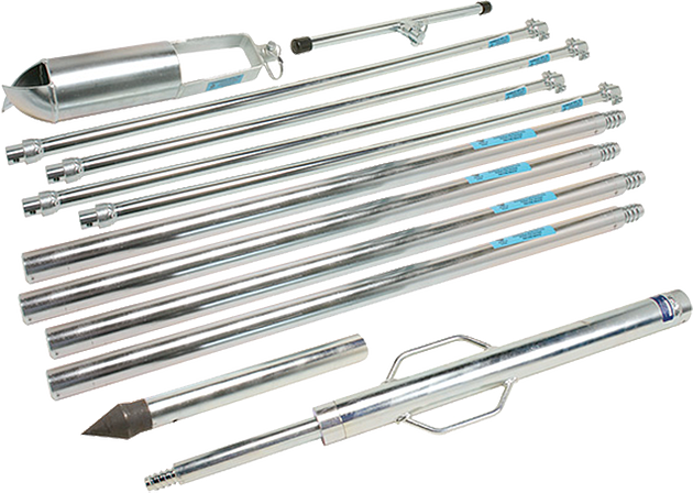 Equipo de ensayo de penetración de cono dinámico con martillo de accionamiento con manguito