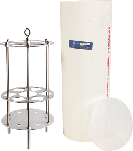 Conjunto de barra de mortero con contenedor, plástico y soporte, inoxidable, admite 6 barras (C227)