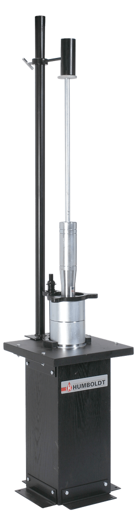 Compactador marshall manual, configurado para moldes de prueba de asfalto marshall de 4".