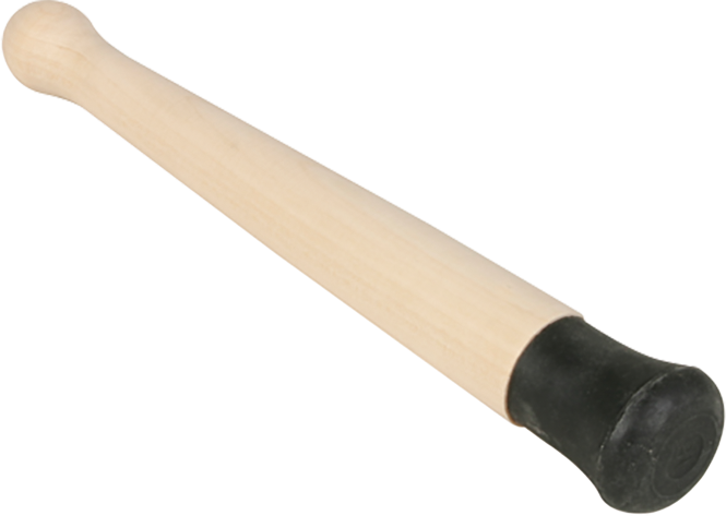 Tierra de mortero, 8'', madera con punta de goma