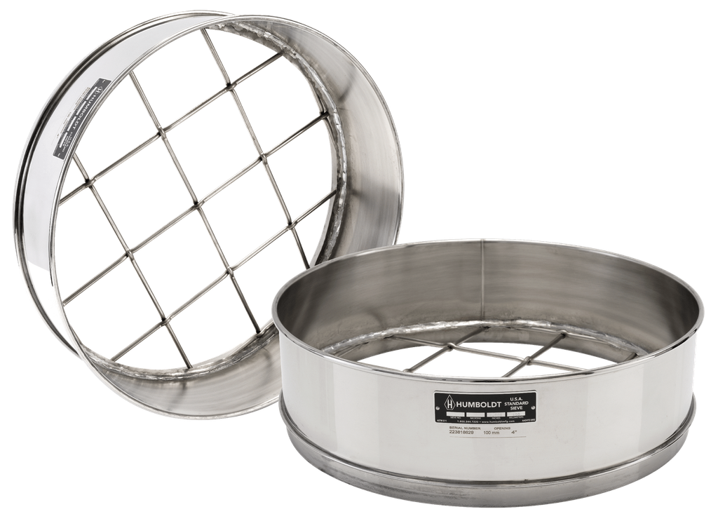 Tamiz de rejilla con marco y malla de acero inoxidable de 18" de diámetro