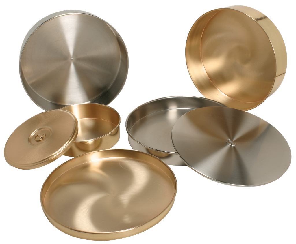 Bandeja separadora para tamiz de 200 mm, 25 mm de profundidad, latón