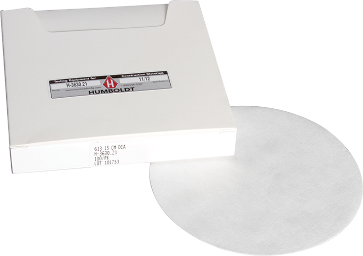 Papel de filtro, 15 cm para aparato de retención de agua