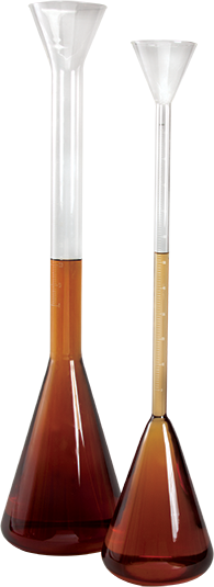 Matraz de gravedad especifica para agregado fino, Phunque, 2000 ml