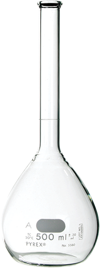 Matraz aforado, capacidad de 100 ml, sin tapón