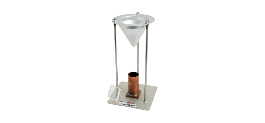 Aparato de contenido vacio, agregados finos