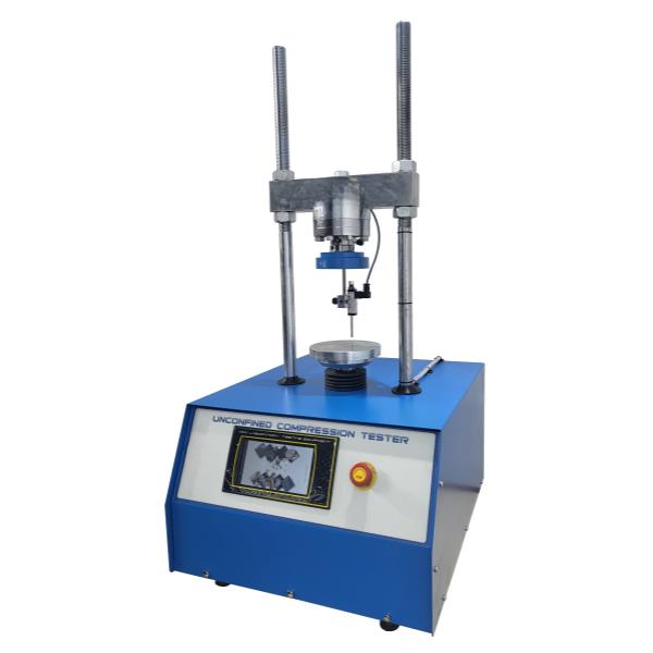 Máquina de ensayo de compresión uniaxial no confinada (pantalla táctil)