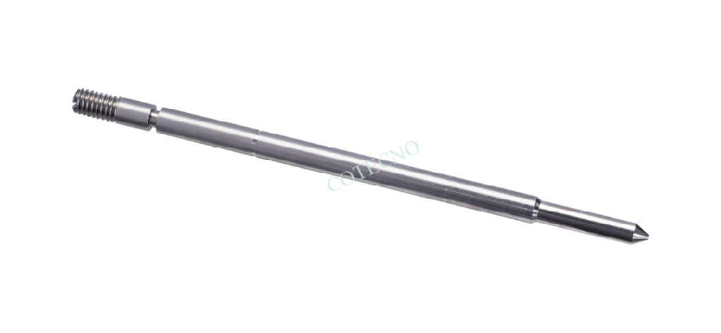 Vástago de válvula de aguja con clip