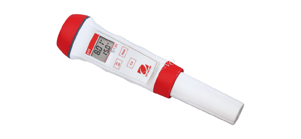 Pluma de análisis de pH con temperatura, 0,00 - 14,00 pH