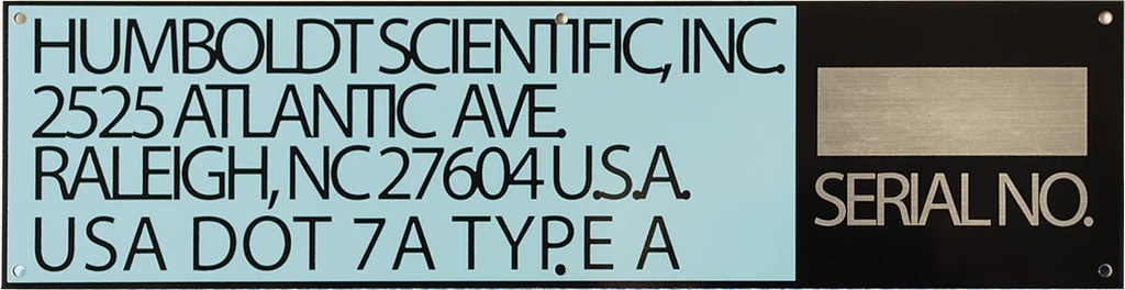 Etiqueta s/n humboldt para estuches HS-5001