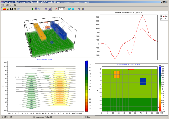 ZondGM3d  Gravedad y magnetismo en 3D