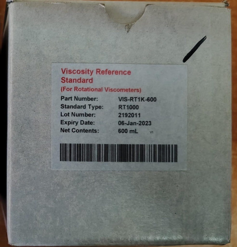 Patron de viscosidad de silicona rotacional RT, 600 mL