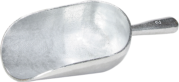 Cuchara, punta redonda n.° 3, aluminio - H-3732
