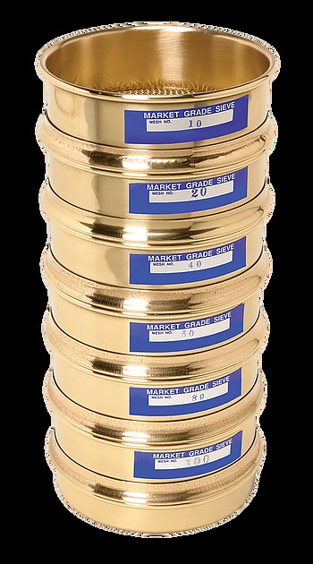 Juego de tamiz para análisis de suelos, placa perforada de 5" de diámetro - H-3903