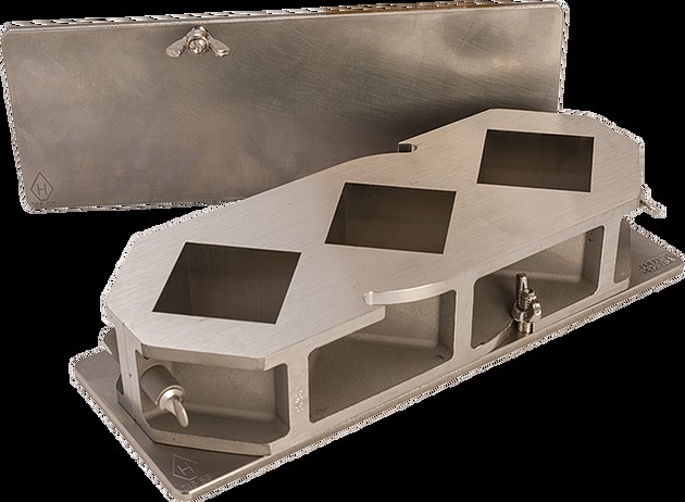 Molde en forma de cubo, 2 pulgadas, lechada expansiva, acero inoxidable - H-2802