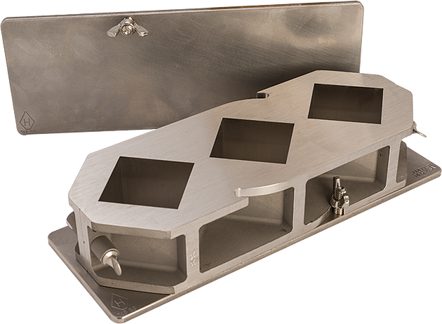Molde en forma de cubo, 2 pulgadas, lechada expansiva, acero inoxidable - H-2802