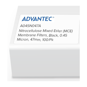 Filtros de membrana de éster mixto de nitrocelulosa (MCE) negros 0 45 micrones 47 mm paquete de 100 - S_A045N047A