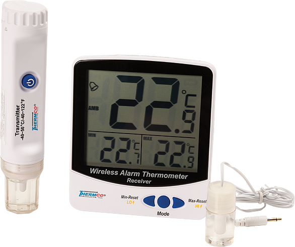 Termómetro Mín/Máx Pantalla Triple con Sensor Inalámbrico - HT-4143A