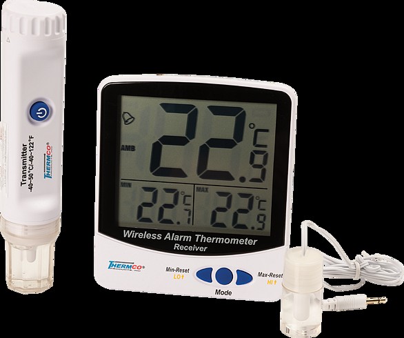 Termómetro Mín/Máx Pantalla Triple con Sensor Inalámbrico - HT-4143A
