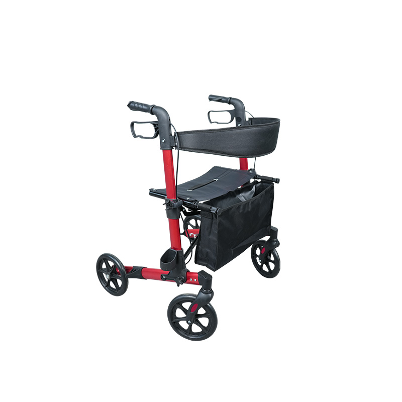 Andador Plegable con Ruedas, Asiento y Cesta