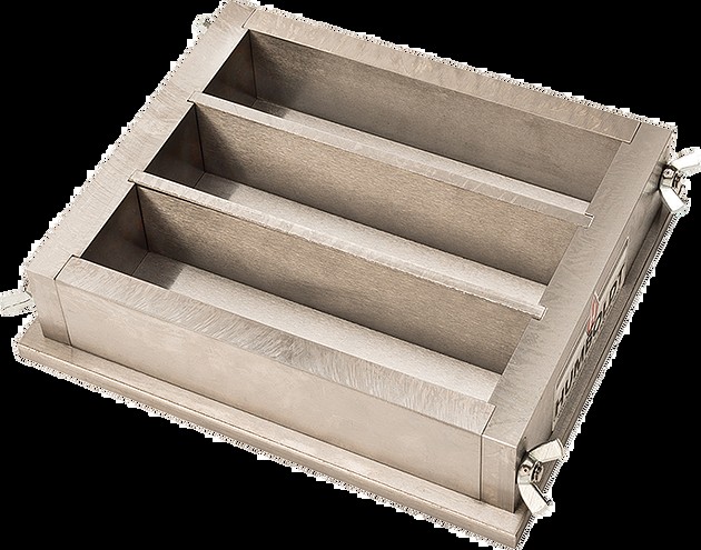 Molde de 3 unidades, 40 x 40 x 160 mm (1,6 x 1,6 x 6,3") - H-3270