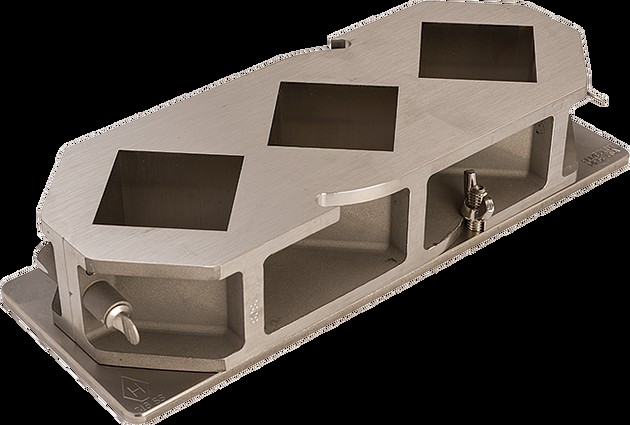 Molde de cubo de cemento, 2 pulgadas, configuración diagonal, acero inoxidable - H-2808
