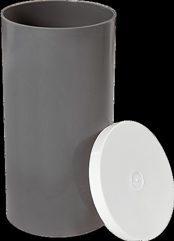 Moldes cilíndricos de plástico de un solo uso con tapa de plástico a presión, 2" x 4", caja de 84 - H-3039P
