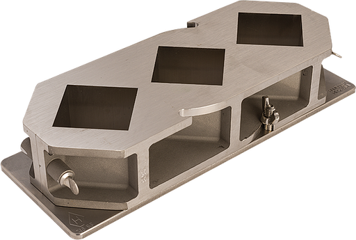 [H-2808] Molde de cubo de cemento, 2 pulgadas, configuración diagonal, acero inoxidable - H-2808