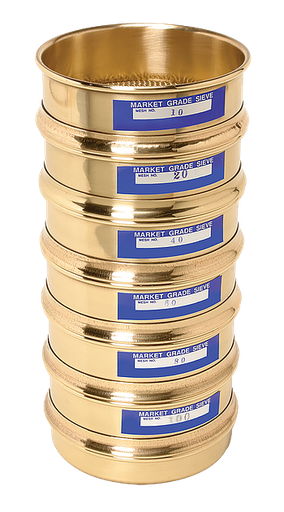 [H-3903] Juego de tamiz para análisis de suelos, placa perforada de 5" de diámetro - H-3903