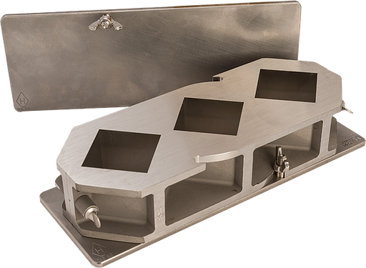 [H-2802] Molde en forma de cubo, 2 pulgadas, lechada expansiva, acero inoxidable - H-2802