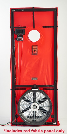 [ACCSNYLP] Panel de Nylon Rojo 1 Agujero para Blower Door™ - ACCSNYLP