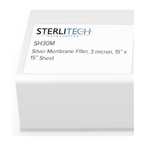 [S_SH30M] Lámina de membrana de plata Sterlitech 3.0 micrones (38x38 cm) - S_SH30M