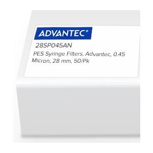 [S_28SP045AN] Filtro de jeringa de polietersulfona (PES) Advantec 0 45 micrones 28 mm paquete de 50 - S_28SP045AN