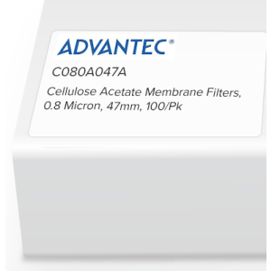 [S_C080A047A] Filtros de membrana de acetato de celulosa 0 8 micrones 47 mm paquete de 100 - S_C080A047A