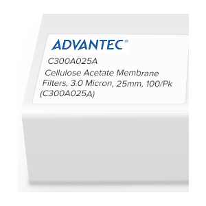 [S_C300A025A] Filtros de membrana de acetato de celulosa 3 0 micrones 25 mm paquete de 100 - S_C300A025A