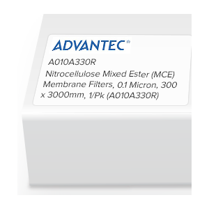 [S_A010A330R] Filtros de membrana de éster mixto de nitrocelulosa (MCE) 0 1 micras 300 x 3000 mm 1/paquete - S_A010A330R