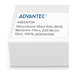 [S_A065A013A] Filtros de membrana de éster mixto de nitrocelulosa (MCE) 0 65 micrones 13 mm paquete de 100 - S_A065A013A