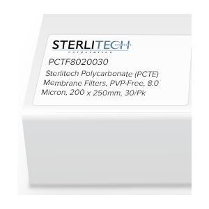 [S_PCTF8020030] Filtros de membrana de policarbonato (PCTE) sin PVP 8 0 micrones 200 x 250 mm paquete de 30 - S_PCTF8020030