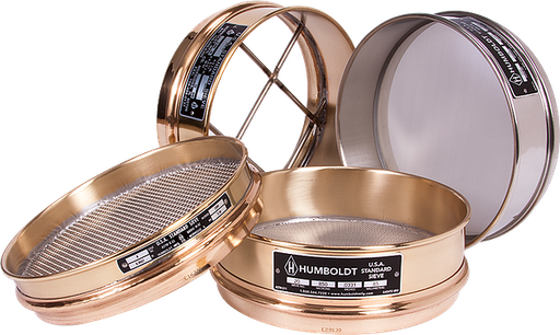 [H-3920CS.20MM] Tamiz 8'' diám, 20 mm, Altura Completa, Marco Latón, Malla Inoxidable - H-3920CS.20MM