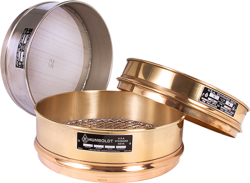 [H-3912CS.562] 12'' de diámetro, malla inoxidable de 9/16'', marco de latón - H-3912CS.562